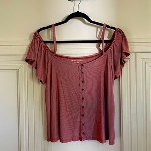 Off the shoulder American eagle top